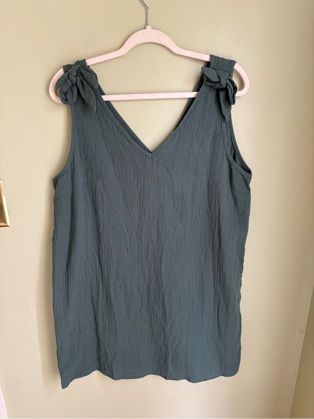 Cupshe Olive Green Tie-Shoulder V-Neck Swim Coverup - Picture 6 of 16